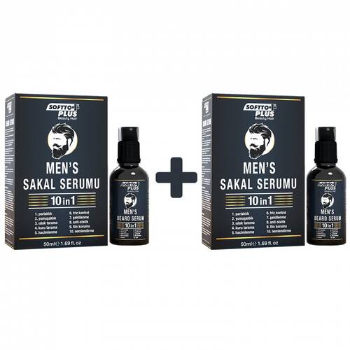 SOFTTO PLUS 2 PACK 10IN1 MENS BEARD SERUM - 1