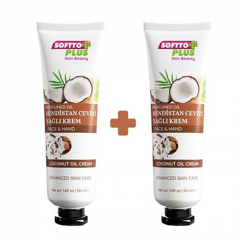 SOFTTO PLUS COCONUT OIL HAND AND FACE CREAM 50 + 50 ML - 1