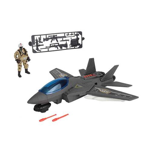 Soldier Force Air Military Airplane Hawk Attack Game Set with Sound and Light - 1