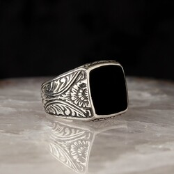 Specially Engraved 925 Sterling Silver Men's Ring - 1