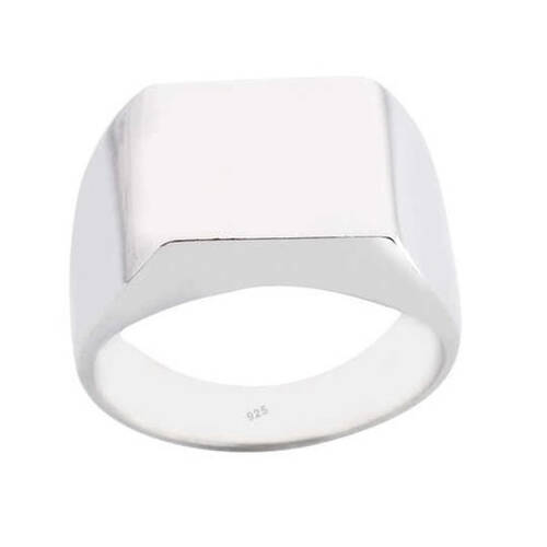 Stoneless Style Silver White Ring - 1