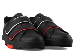 Tempo 6003 Women's Sneakers Leather - Black/White/Red - 2