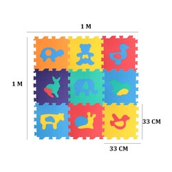 تورو سجادة ارضية حيوانات 9 قطع 33×33 سم - 9