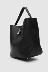 TrendBreez Lock Black Shoulder Bag - 2