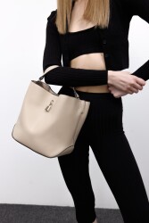 TrendBreez Locked Beige Shoulder Bag - 2