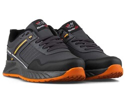 Wanderfull Men's Sneakers Skin 4216 - Smoke/Black/Orange - 2