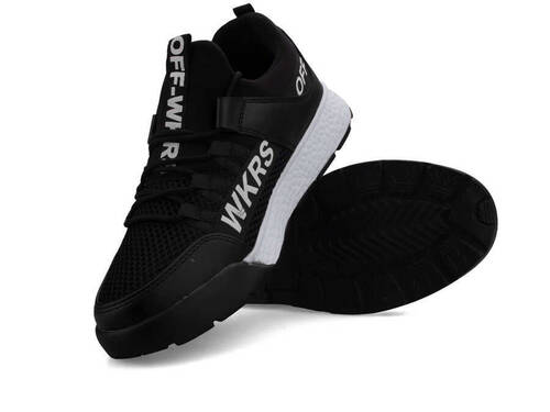 Wickers 2300 Ank Shoe for Men - Black/White - 3