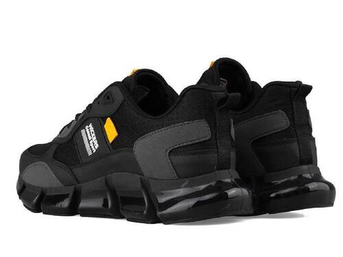 Wickers 2537 Men's Sneakers Leather - Black/White/Yellow - 3