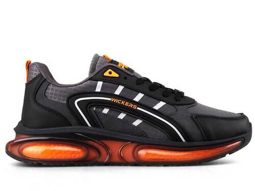 Wickers 2612 Men's Sneakers Skin - Smoke/Black/Orange - 1