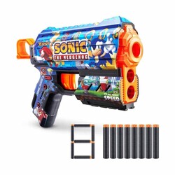 X-Shot Skins Flux Sonic The Hedgehog 8 Bullets Sponge Dart Shooting Gun 21 cm - 2