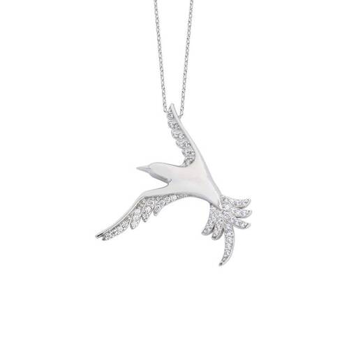 Zümrüd'ü Anka Bird Silver Necklace - 1